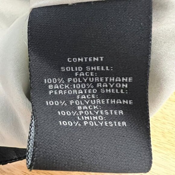 Vince Camuto Womens Black Tan Long Sleeve Full Zip Motorcycle Jacket Size Medium - Picture 9 of 9